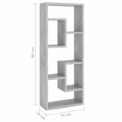 vidaXL Wall Shelf Concrete Grey Engineered Wood Household Wall Display Shelf - Additional view 4