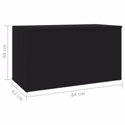 vidaXL Storage Chest Black Engineered Wood Cabinet Trunk Container Box Set