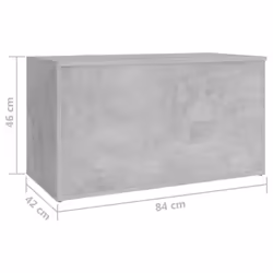 vidaXL Storage Chest Concrete Grey Engineered Wood Cabinet Trunk Container - Additional view 9