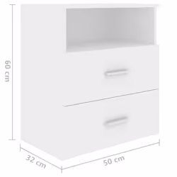 VidaXL 803272 nightstand/bedside table White - Additional view 6