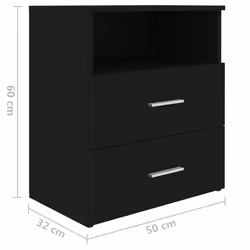 VidaXL 803274 nightstand/bedside table Black - Additional view 8