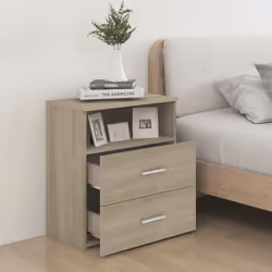 VidaXL 803278 nightstand/bedside table Oak - Additional view 3