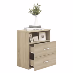 VidaXL 803278 nightstand/bedside table Oak - Additional view 4