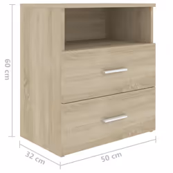 VidaXL 803278 nightstand/bedside table Oak - Additional view 8