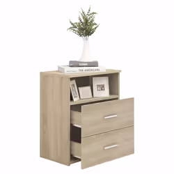 VidaXL 803279 nightstand/bedside table Oak - Additional view 4