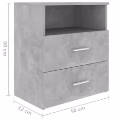 VidaXL 803280 nightstand/bedside table Concrete colour - Additional view 8