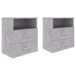 VidaXL 803281, Concrete colour, Wood, 500 mm, 320 mm, 600 mm, 2 pc(s)