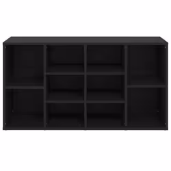vidaXL Shoe Bench Black Engineered Wood Shoe Cabinet Organiser Storage Rack - Additional view 4