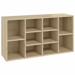 vidaXL Shoe Bench Sonoma Oak Engineered Wood Shoe Cabinet Organiser Storage