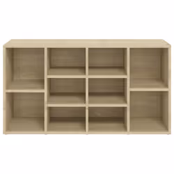 vidaXL Shoe Bench Sonoma Oak Engineered Wood Shoe Cabinet Organiser Storage - Additional view 5