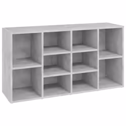 vidaXL Shoe Bench Concrete Grey Engineered Wood Shoe Cabinet Organiser Storage