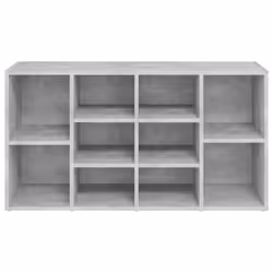 vidaXL Shoe Bench Concrete Grey Engineered Wood Shoe Cabinet Organiser Storage - Additional view 5