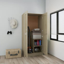 vidaXL Wardrobe Sonoma Oak Engineered Wood Clothing Cabinet Home Organiser