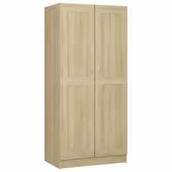 vidaXL Wardrobe Sonoma Oak Engineered Wood Clothing Cabinet Home Organiser - Additional view 5