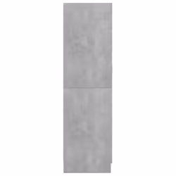 vidaXL Wardrobe Concrete Grey Engineered Wood Clothing Cabinet Home Organiser - Additional view 7