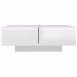 vidaXL Coffee Table High Gloss White Engineered Wood Home Living Room Table