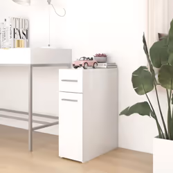 vidaXL Apothecary Cabinet White Engineered Wood Storage Cabinet Home Organiser