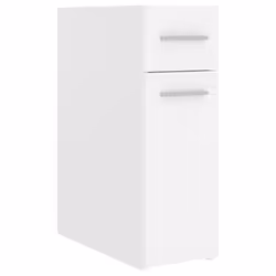 vidaXL Apothecary Cabinet White Engineered Wood Storage Cabinet Home Organiser