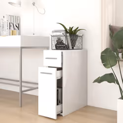vidaXL Apothecary Cabinet White Engineered Wood Storage Cabinet Home Organiser - Additional view 4