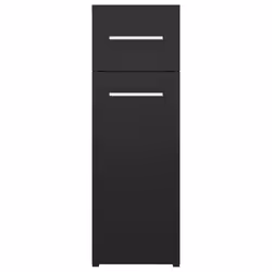 vidaXL Apothecary Cabinet Black Engineered Wood Storage Cabinet Home Organiser - Additional view 7