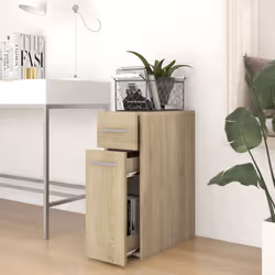 vidaXL Apothecary Cabinet Sonoma Oak Engineered Wood Storage Cabinet Organiser - Additional view 4