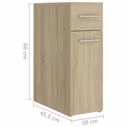 vidaXL Apothecary Cabinet Sonoma Oak Engineered Wood Storage Cabinet Organiser - Additional view 9