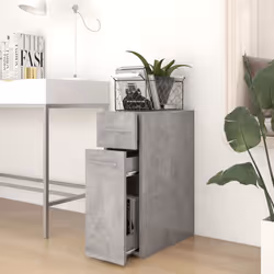 vidaXL Apothecary Cabinet Concrete Grey Engineered Wood Cabinet Organiser - Additional view 4