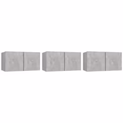 vidaXL 3x Hanging TV Cabinets Concrete Grey Entertainment Centre Wall Unit - Additional view 2