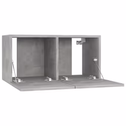 vidaXL 3x Hanging TV Cabinets Concrete Grey Entertainment Centre Wall Unit - Additional view 6