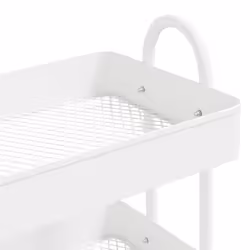 vidaXL 3-Tier Trolley White Steel Kitchen Household Office Storage Trolley - Additional view 4