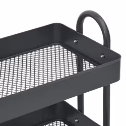 vidaXL 3-Tier Trolley Anthracite Steel Kitchen Cart Household Storage Trolley - Additional view 4