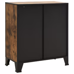vidaXL Storage Cabinet Rustic Brown Metal and MDF Sideboard Cupboard Bookcase - Additional view 6
