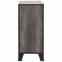vidaXL Storage Cabinet Grey Metal and MDF Home Sideboard Cupboard Bookcase - Additional view 4