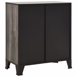 vidaXL Storage Cabinet Grey Metal and MDF Home Sideboard Cupboard Bookcase - Additional view 5