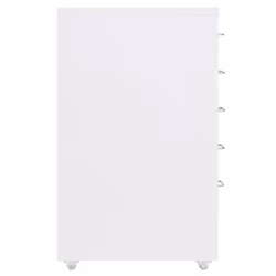 vidaXL Mobile File Cabinet White Metal Office Storage File Filing Cabinet