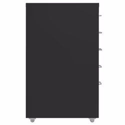 vidaXL Mobile File Cabinet Metal Storage Filing Cabinet Multi Colours/Models - black, 5 drawers - Additional view 2