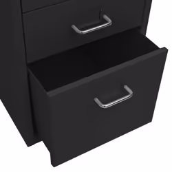 vidaXL Mobile File Cabinet Metal Storage Filing Cabinet Multi Colours/Models - black, 5 drawers - Additional view 5