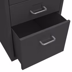 vidaXL Mobile File Cabinet Anthracite Metal Office Storage File Filing Cabinet - Additional view 5