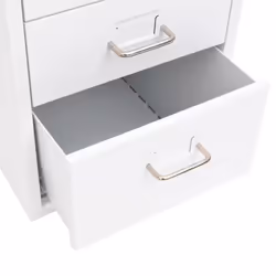 vidaXL Mobile File Cabinet White Metal Office Storage File Filing Cabinet - Additional view 5