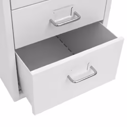 vidaXL Mobile File Cabinet Grey Metal Home Office Storage File Filing Cabinet - Additional view 5