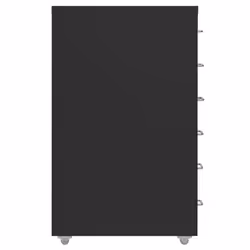 vidaXL Mobile File Cabinet Metal Storage Filing Cabinet Multi Colours/Models - black, 6 drawers - Additional view 2