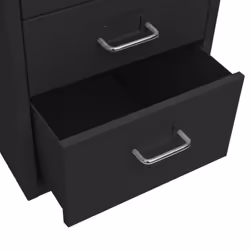 vidaXL Mobile File Cabinet Metal Storage Filing Cabinet Multi Colours/Models - black, 6 drawers - Additional view 5