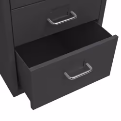 vidaXL Mobile File Cabinet Anthracite Metal Office Storage File Filing Cabinet - Additional view 5