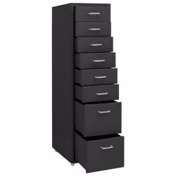 vidaXL Mobile File Cabinet Metal Storage Filing Cabinet Multi Colours/Models - anthracite, 8 drawers - Additional view 4