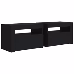 VidaXL 3080735 nightstand/bedside table Black