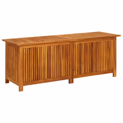 vidaXL Solid Acacia Wood Garden Storage Box Outdoor Wooden Pillow Blanket Box