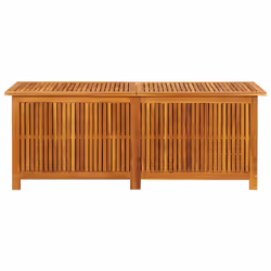 vidaXL Solid Acacia Wood Garden Storage Box Outdoor Wooden Pillow Blanket Box