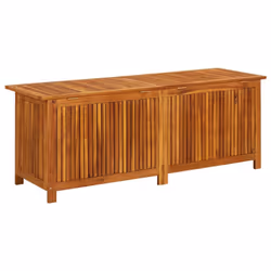 vidaXL Solid Acacia Wood Garden Storage Box Outdoor Wooden Pillow Blanket Box - Additional view 5