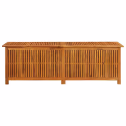 vidaXL Solid Acacia Wood Garden Storage Box Pillow Blanket Box Hallway Bench