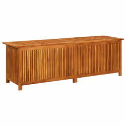 vidaXL Solid Acacia Wood Garden Storage Box Pillow Blanket Box Hallway Bench - Additional view 5